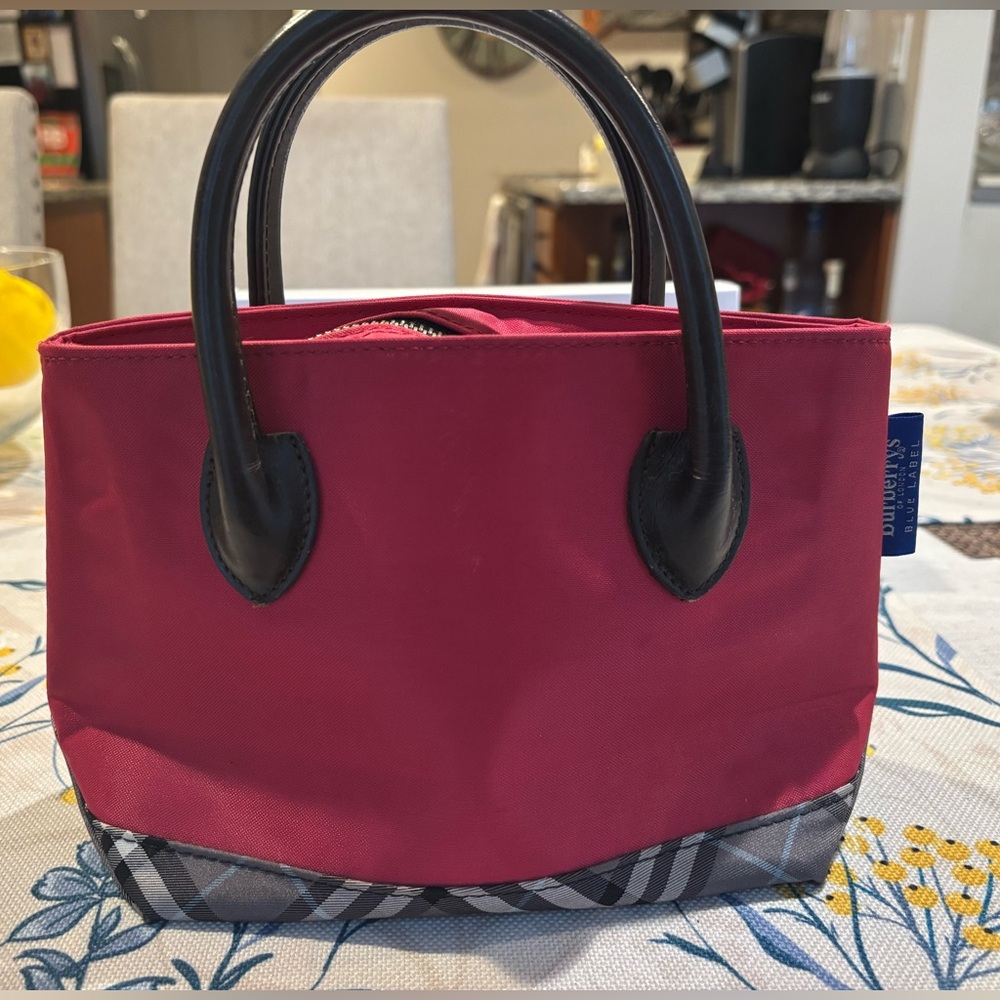 Burberry Dark Pink and Black Mini Bag